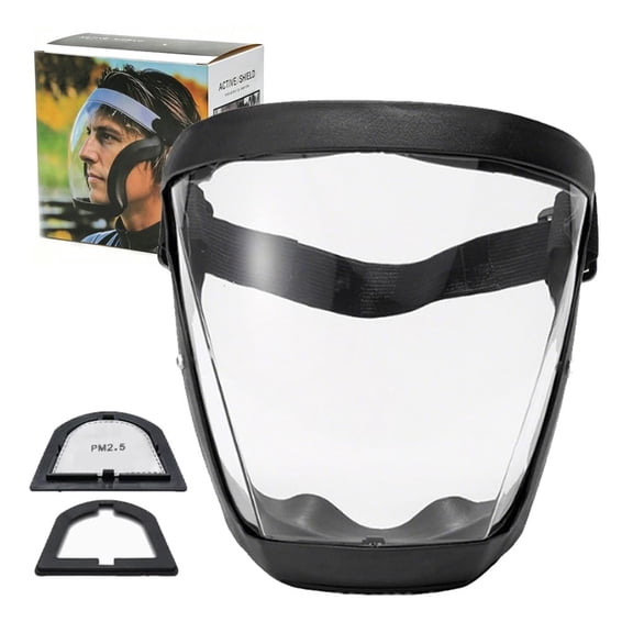 Adjustable Full-Face Protective Shield, Transparent Visor Face, Adult Clear Face Shield,Plastic Face Mask