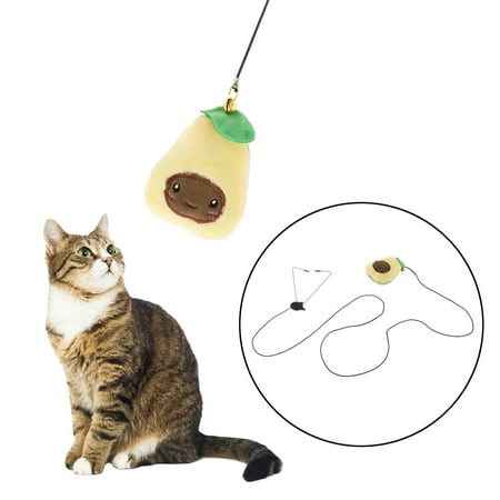 Adjustable Funny cat Pet Cat Toy Hanging for Training Playing Bouncing Yellow