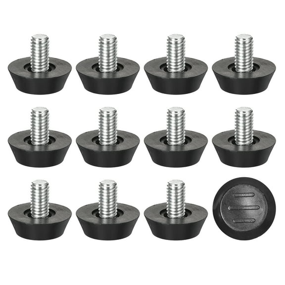 Adjustable Furniture Levelers, 12Pack M6x10mm Furniture Leveling Leg Screw in Threaded for Table, Chair