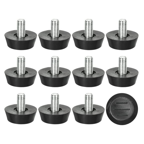 Adjustable Furniture Levelers, 12Pack M6x10x23mm Furniture Leveling Leg Screw in Threaded for Table, Chair