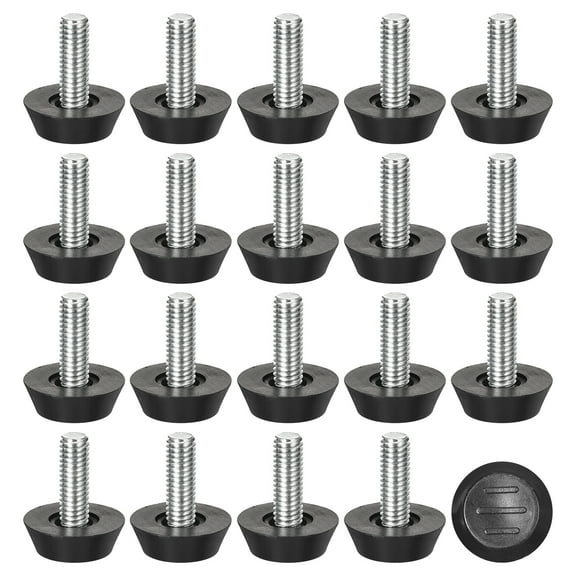 Adjustable Furniture Levelers, 20Pack M6x17mm Furniture Leveling Leg Screw in Threaded for Table, Chair