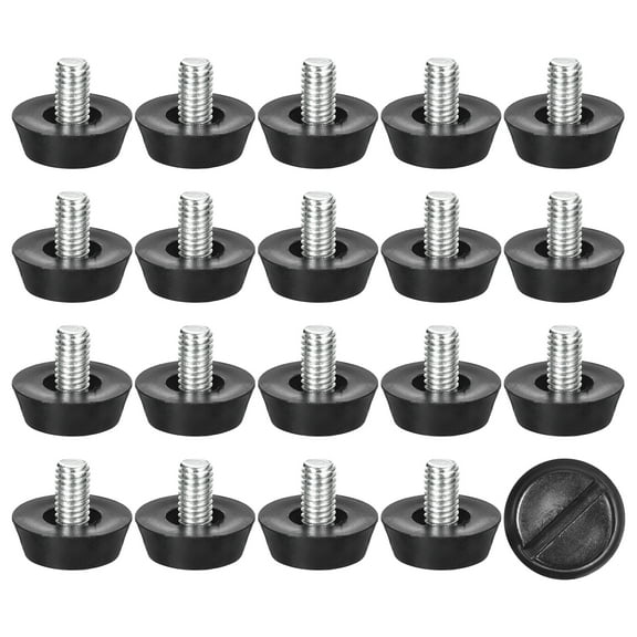 Adjustable Furniture Levelers, 30Pack M6x10x20mm Furniture Leveling Leg Screw in Threaded for Table, Chair