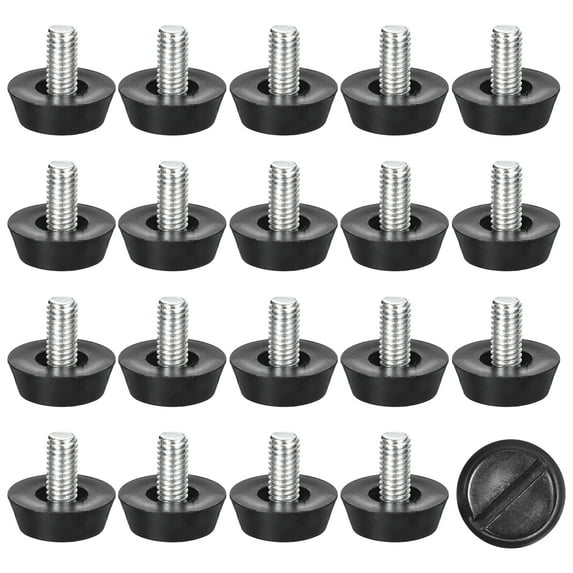 Adjustable Furniture Levelers, 30Pack M6x13x20mm Furniture Leveling Leg Screw in Threaded for Table, Chair