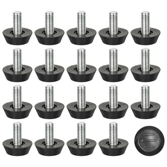 Adjustable Furniture Levelers, 30Pack M6x14mm Furniture Leveling Leg Screw in Threaded for Table, Chair