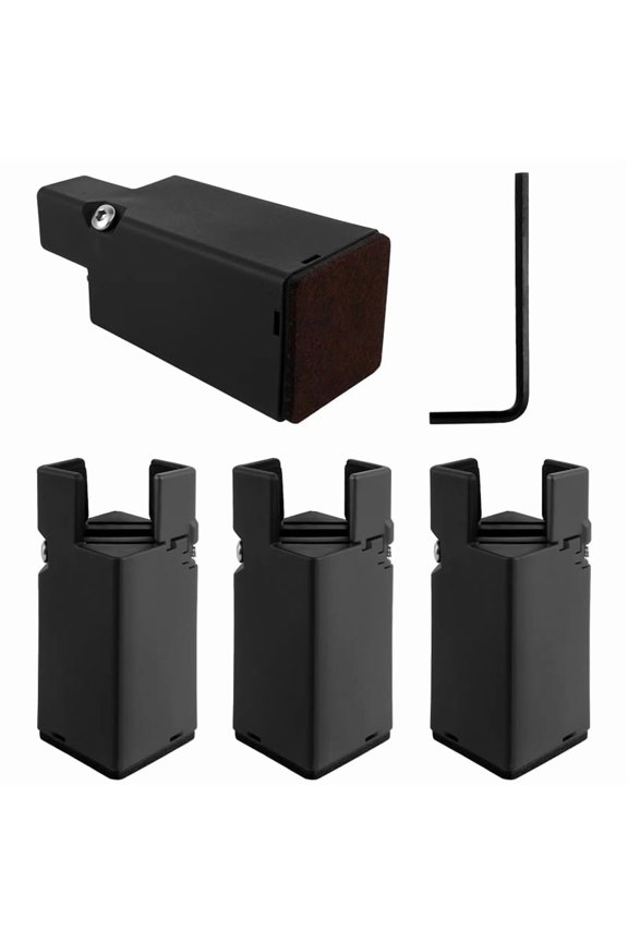 Adjustable Furniture Risers 4Pcs - Heavy Duty  Clamp Elevators for Chair, Sofa, Table, Bed, Desk
