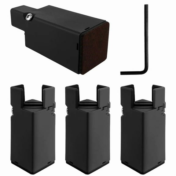 Adjustable Furniture Risers 4Pcs - Heavy Duty Clamp Elevators for Chair, Sofa, Table, Bed, Desk