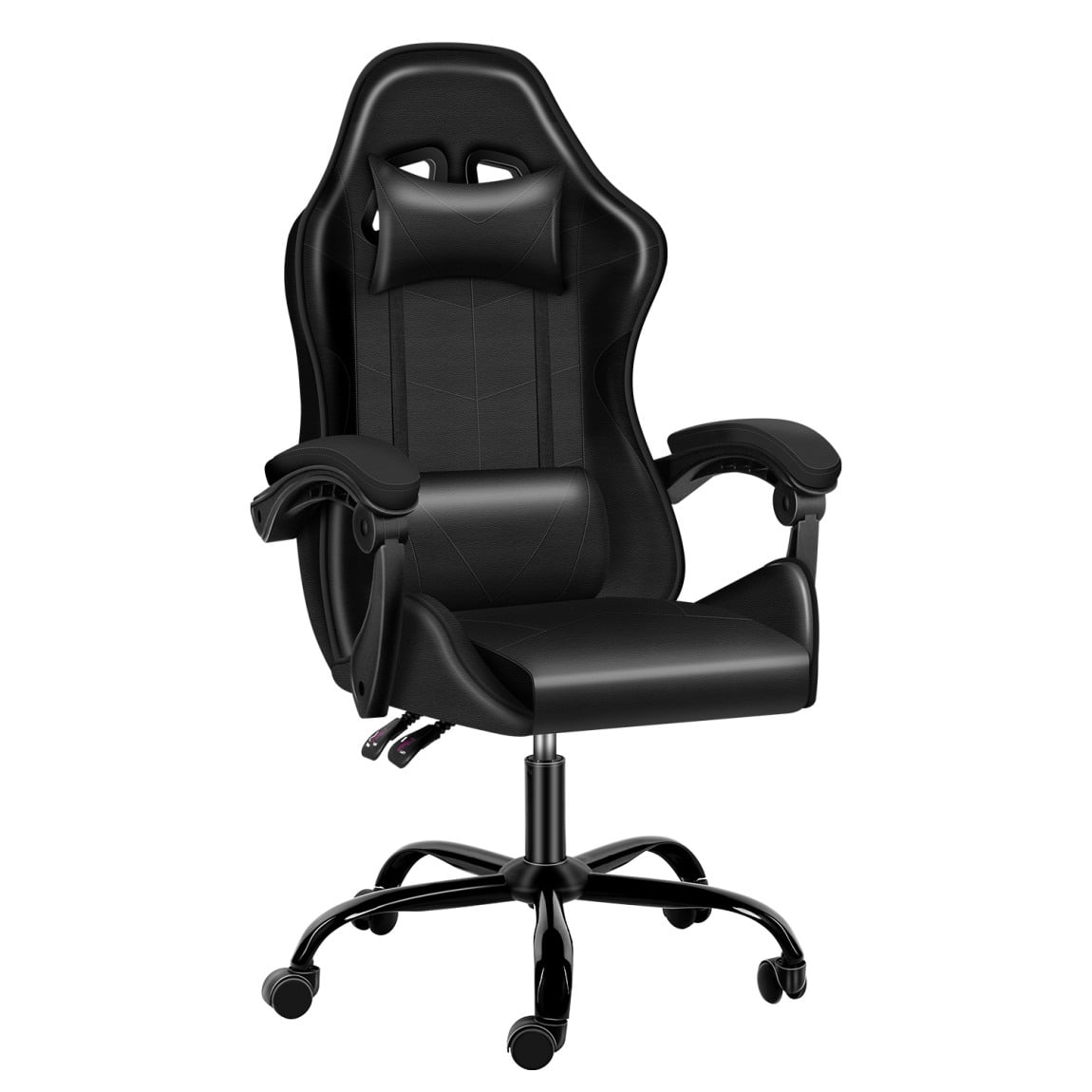 Adjustable Gaming Chair, Swivel Recliner Chair with Backrest and Wheels