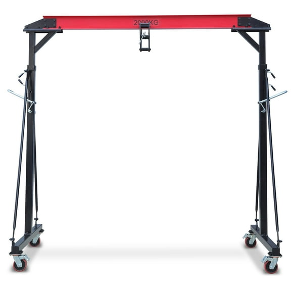 Adjustable Gantry Crane, 5000LBS Capacity Shop Lift Hoist Rated, Portable Design with 360°Locking Wheels,Gantry Crane Adjustable Height from93.3" to 140.5" fit for Workshop,Garage