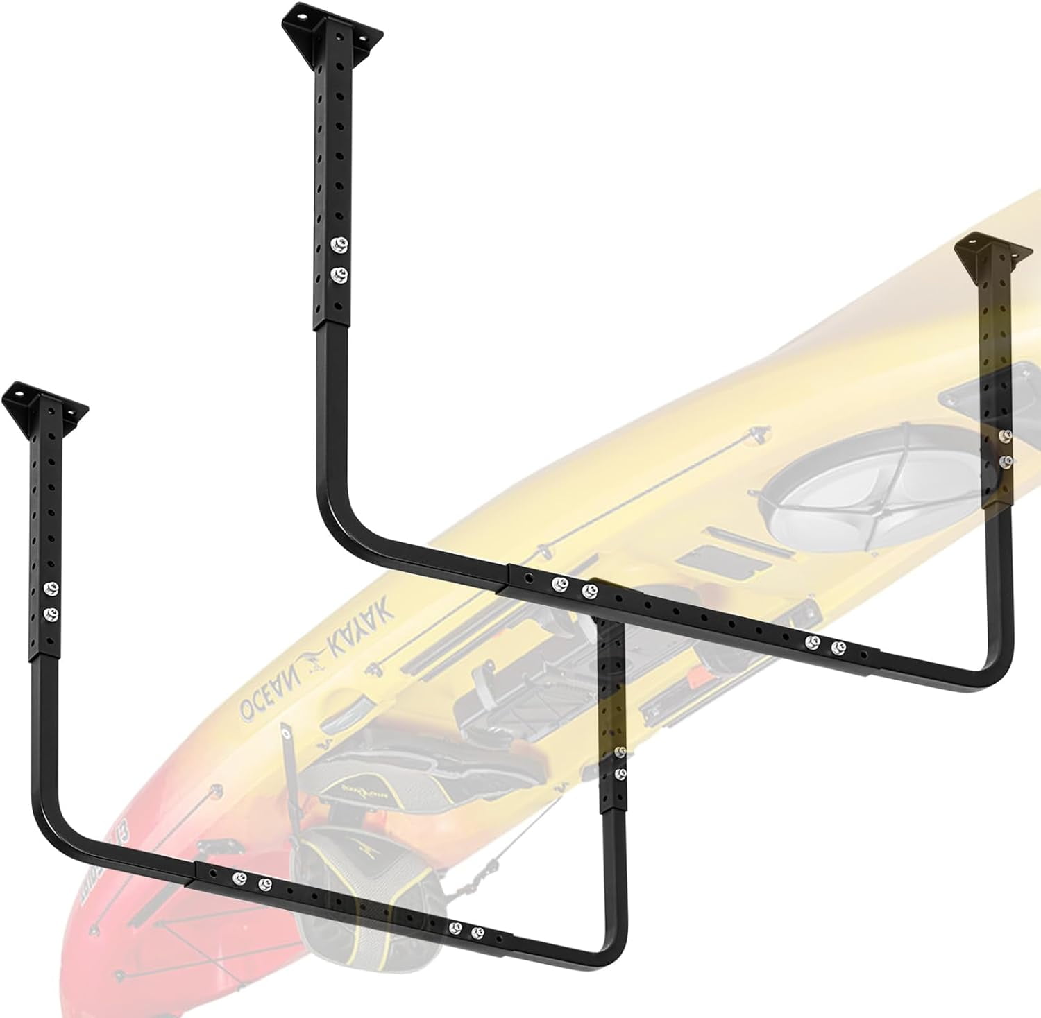 Adjustable Garage Ceiling Storage Racks, Garage Overhead Storage Bracket,Ceiling Mounted Heavy-duty Garage Storage Shelves,33 in. x 34 in,200lbs Weight Capacity
