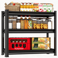 thumbnail image 1 of Adjustable Garage Shelving Unit, 3 Tier Metal Shelving Utility Shelf, 1200LBS Industrial Storage Shelves Rack for Warehouse Basement Kitchen Pantry Bathroom Laundry Shop Plant Shoes Book,Black, 1 of 14