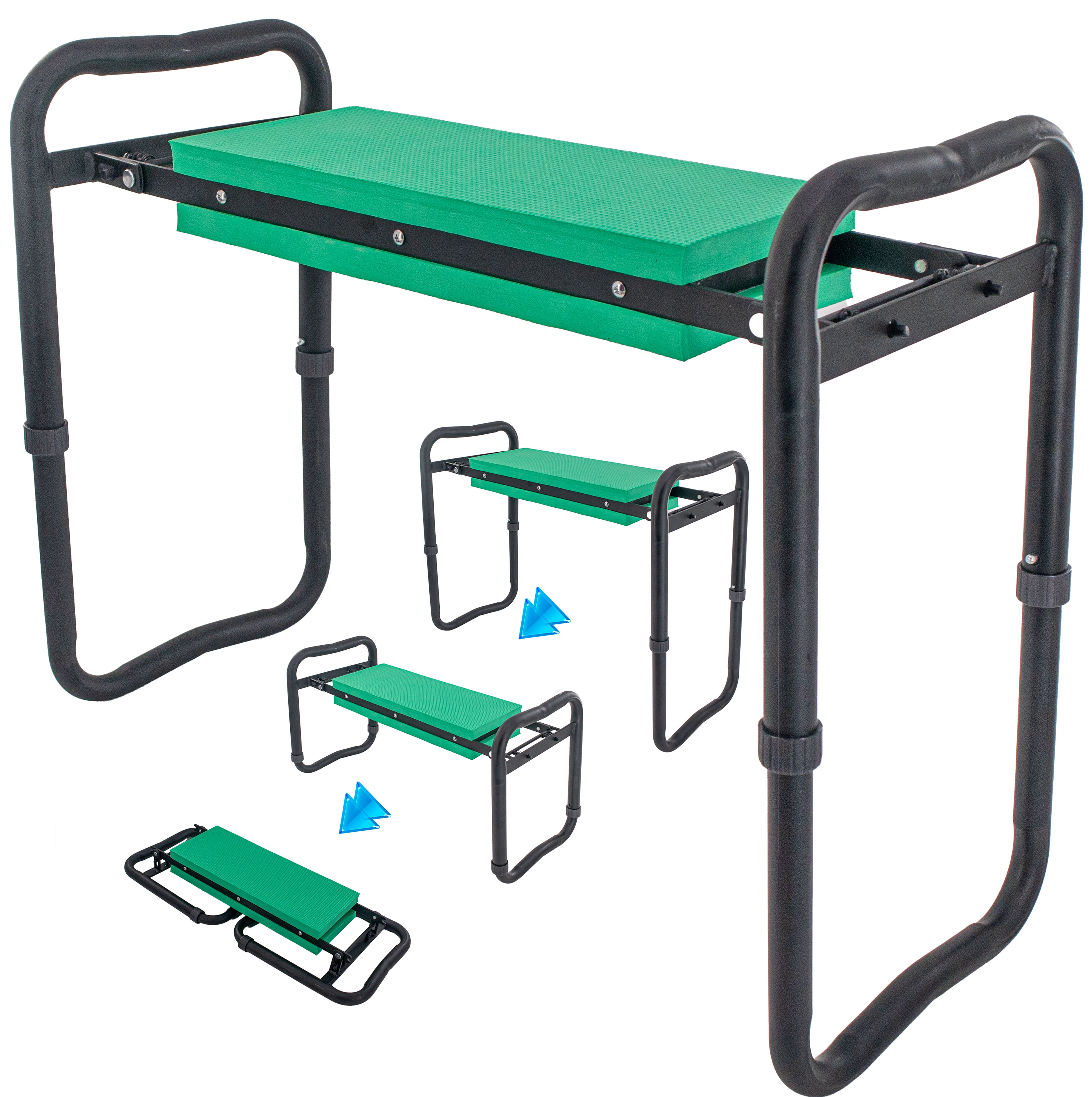 Adjustable Garden Kneeler & Seat w/ Handles Foldable Portable Garden