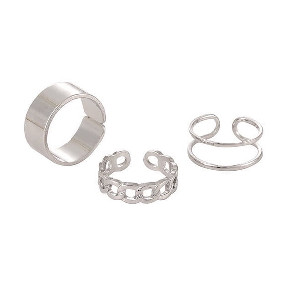 Womens Geometric Ring Set Adjustable Opening Index Finger Ring Electroplated Retro Knuckle Ring Geometric Ring
