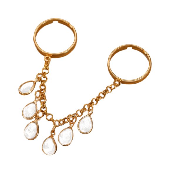 Adjustable Geometric Fringe Rings Open Design Alloy Jewelry for Parties & Daily Wear Fashion Accessories