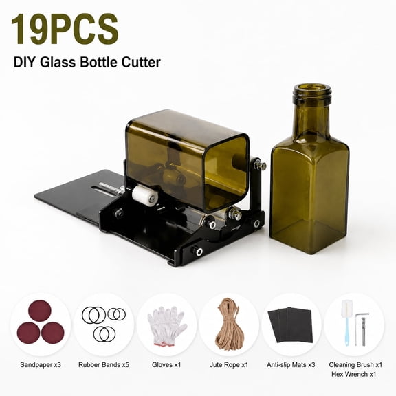 Adjustable Glass Bottle Cutter Kit Stainless Steel Square Round Glass Bottle Cutting Machine Set