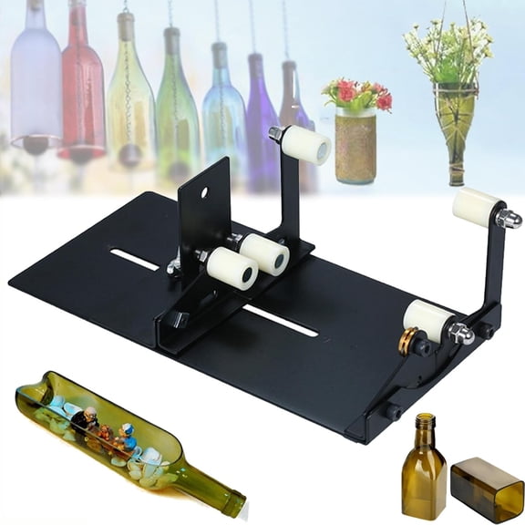 Adjustable Glass Bottle Cutter, Stainless Steel Bottle Cutting Tool, Bottle Cutter for Round & Square Bottles, DIY Bottle Cutting Kit for Wine Beer Bottles, for Crafts Vases Home Decor