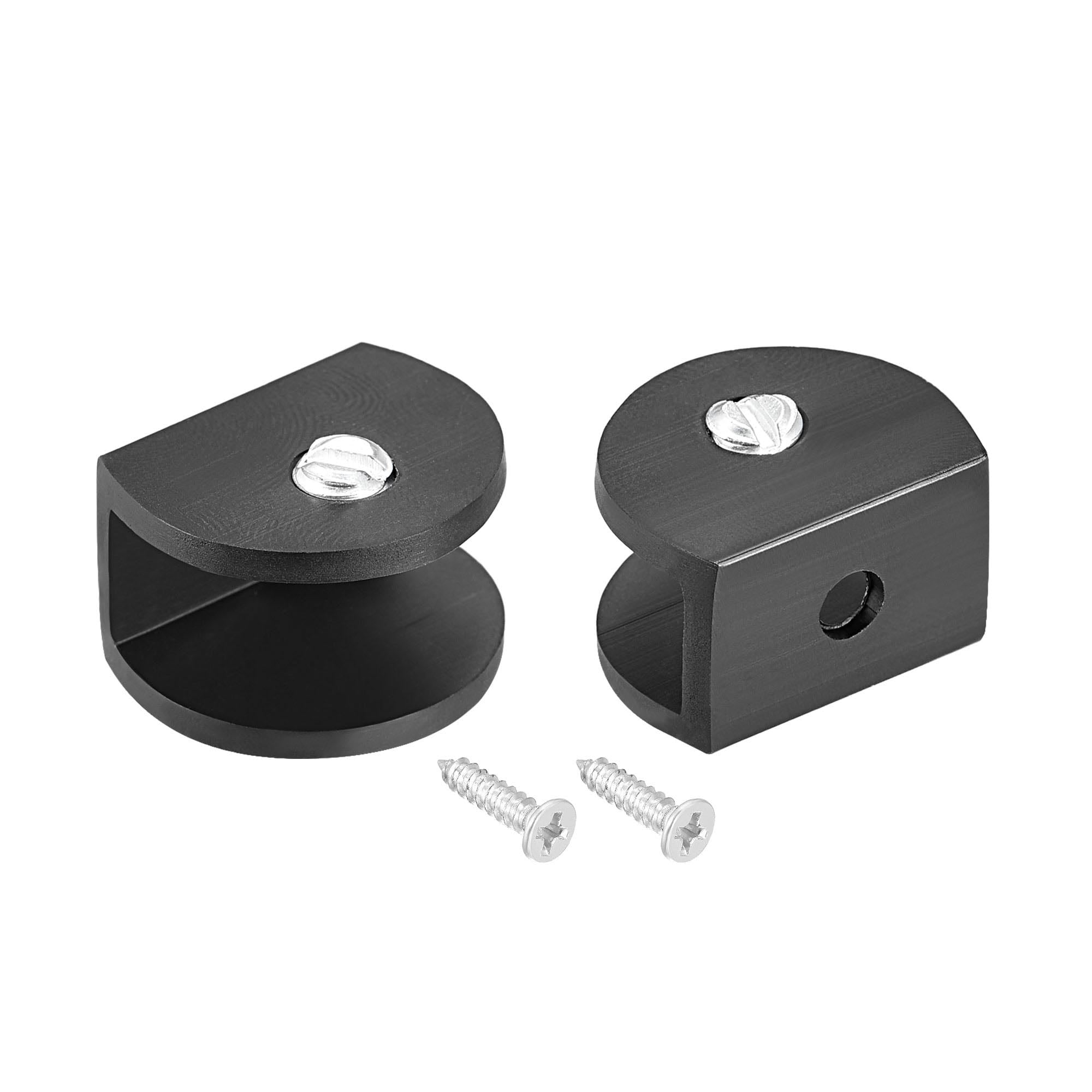 Adjustable Glass Shelf Bracket Aluminum Alloy Semicircle Clamp Clip