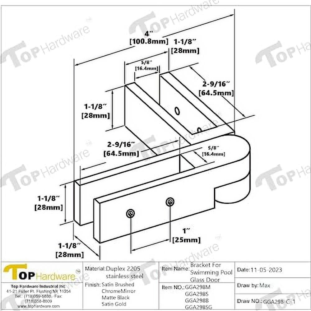 Adjustable Glass To Glass Stainless Steel Bracing Clamp, Bracket