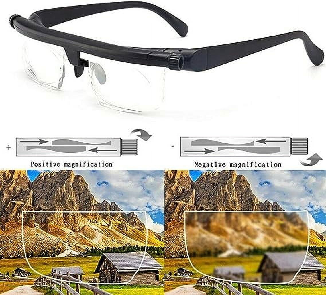 New Magnifying Reading Glasses with Light Power Zoom Reader Clear Glasses  Unisex Ultralight Night Vision Eyeglass