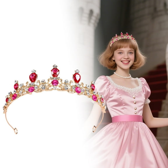 Adjustable Glitter Kids Headband for Girls - Elegant Sparkling Design, Comfortable Fit, Perfect for Birthday Costume/Dress Up