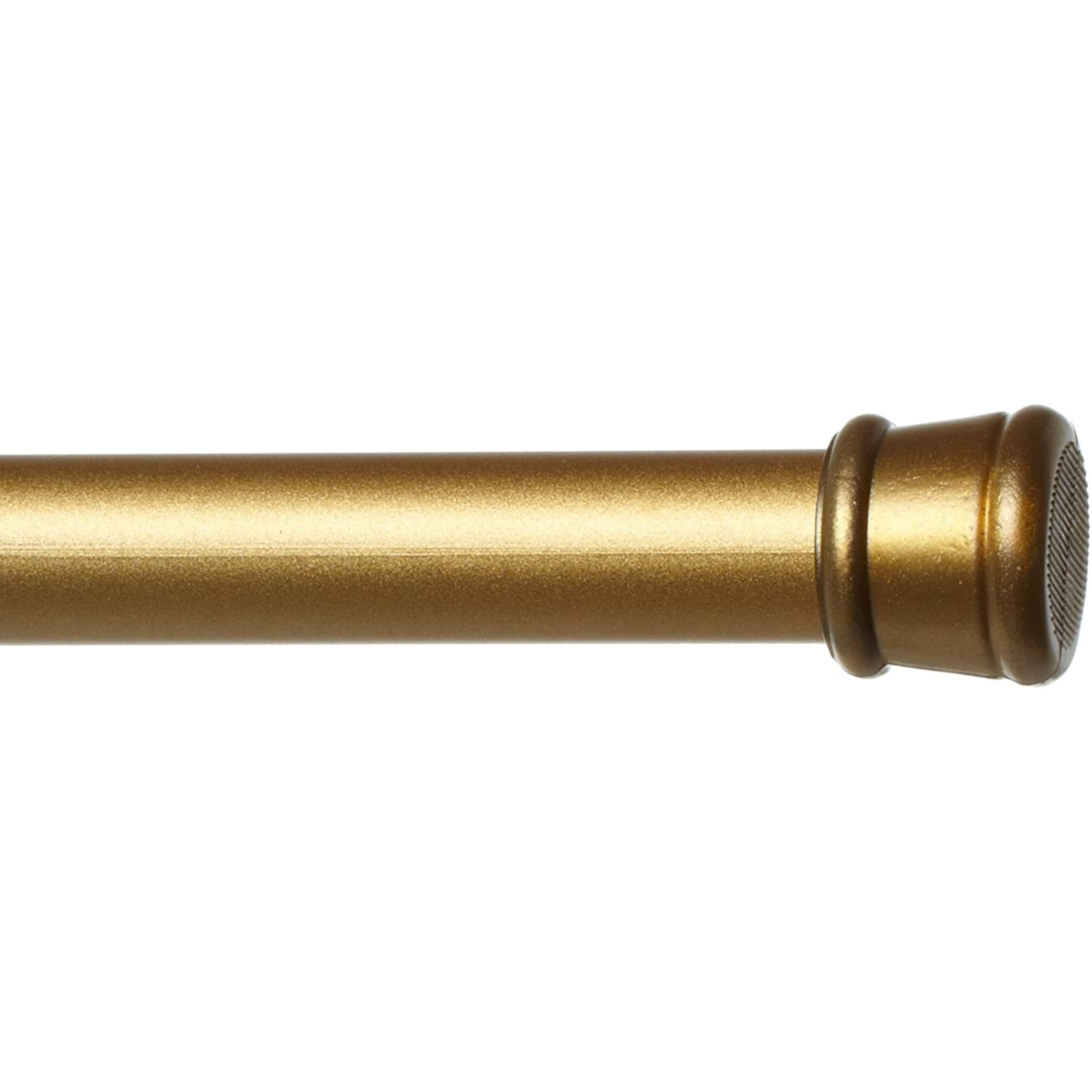 Gold Adjustable Steel Tension Shower Curtain Rod 41-76 Inches