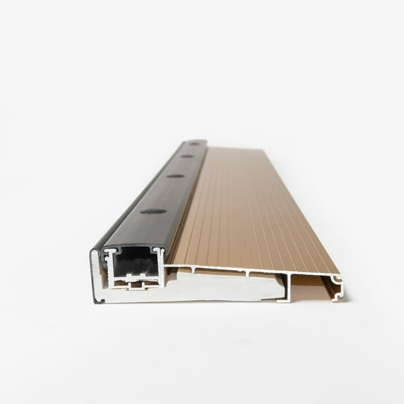 Adjustable Gold Threshold from amazing qualtiy Aluminum + black plastic cap for Hidden screws - Finish: Gold anodized
