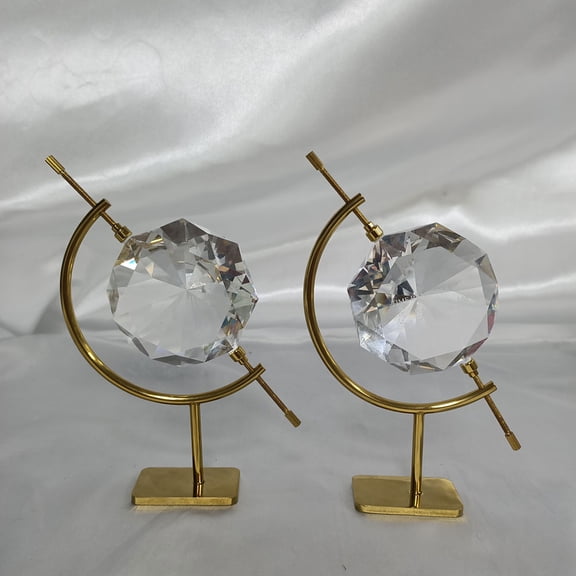 BESTYASH Adjustable Metal Sphere Stand Holder for Crystal Display, Desk Decor, and Home Office Accessory