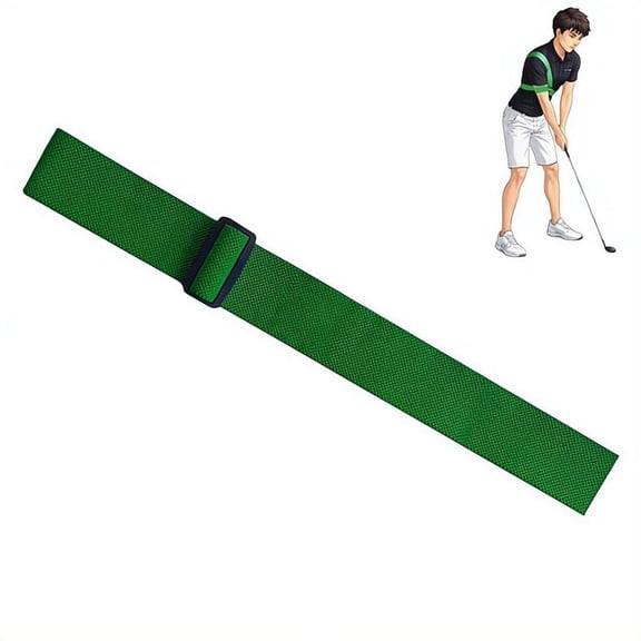 Adjustable Golf Swing Trainer Band, Wrist & Arm Correction Aid for Beginners, Golf Swing Stability Practice with Elastic Waist Belt