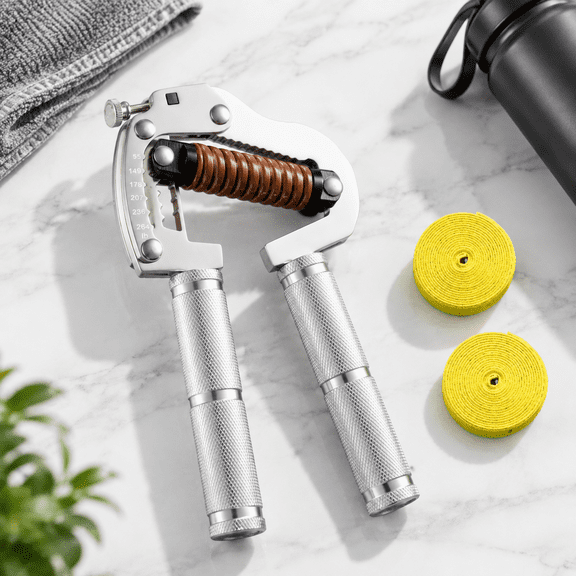 Adjustable Grip Strength Trainer, 304 Stainless Steel & Aerospace Grade Aluminum Alloy, 55-264 Lbs Resistance