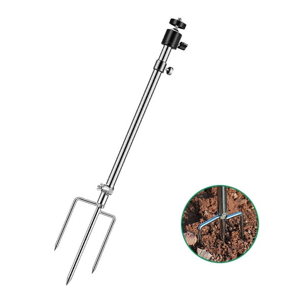 Adjustable Ground Mount Trail Game Camera Holder, Fishing Holder, Flashing Light Holder, Versatile Fixed Stand for Outdoor/Garden Use