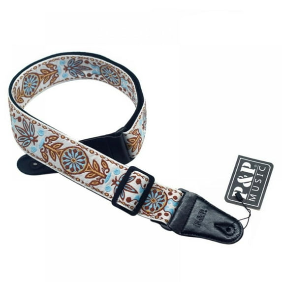 Adjustable Guitar Shoulder Strap Universal Vintage Denim Cotton Belt For Acoustic Electric Bass Guitars