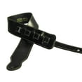 thumbnail image 1 of Adjustable Guitar Strap II Full Grain Cowhide Leather Stitched - Black, 1 of 3