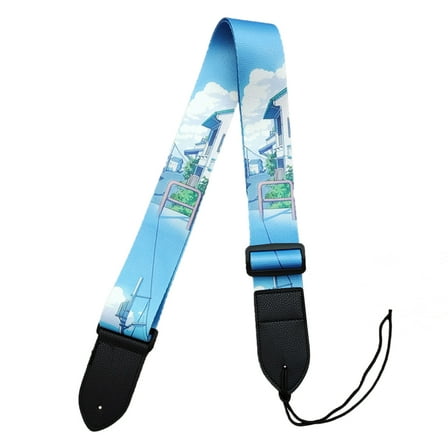 Adjustable Guitar Strap for Electric Guitar Ukulele Bass Printed Guitar Strap Replacement Parts Guitar Shoulder Strap