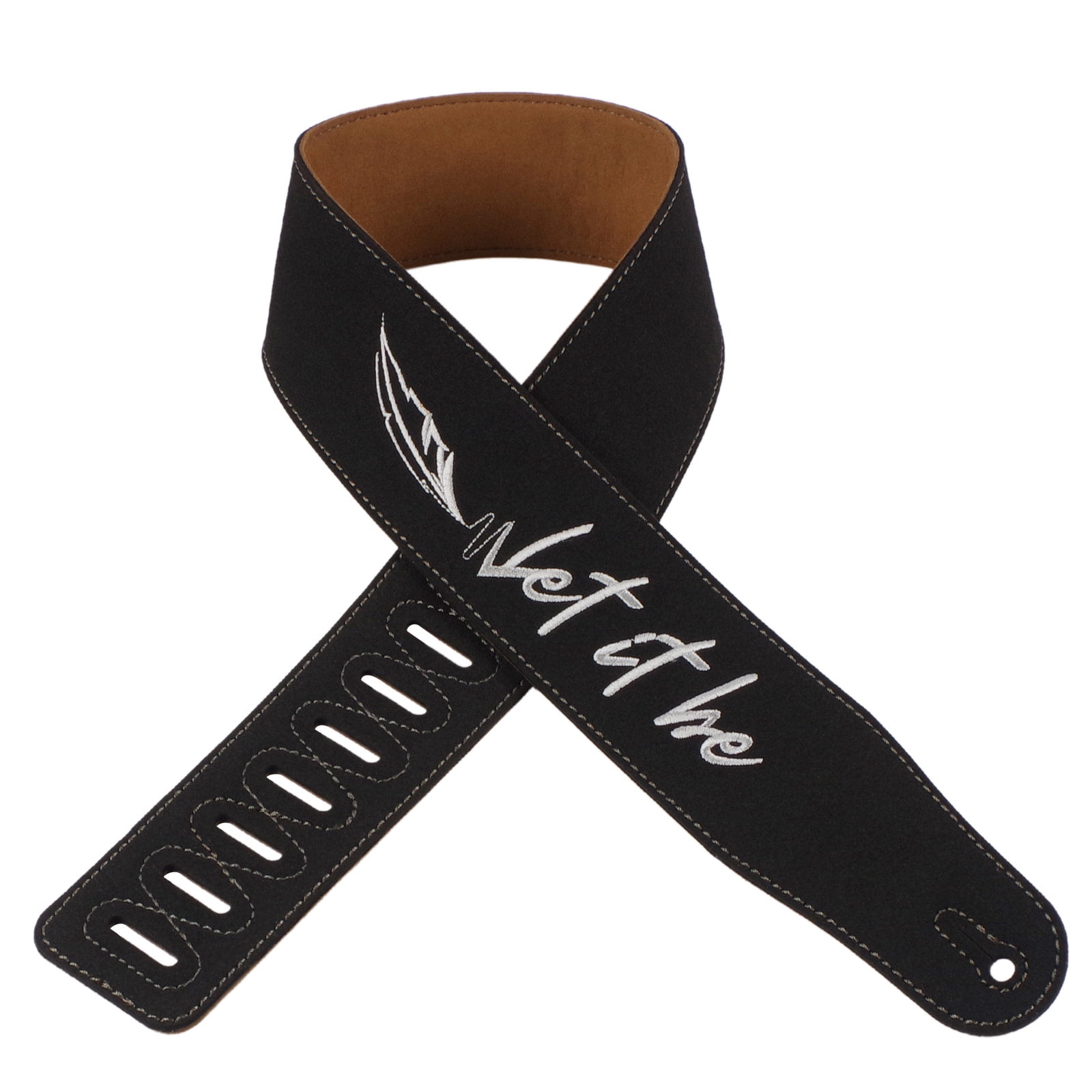 Adjustable Guitar Suede Straps Relief Embroidery Belt Bass Acoustic Accessory