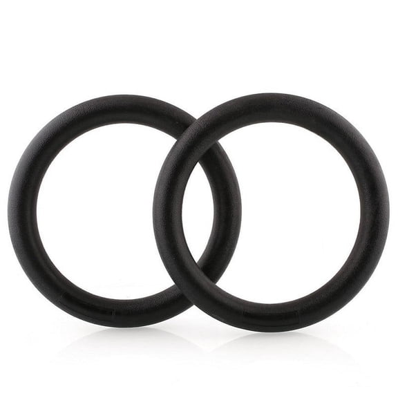 Adjustable Gymnastic Rings 28Mm ABS Strength Training Equipment With Straps For Home Gym Workout Pull Up Bodyweight Exercise Fitness Rings Black