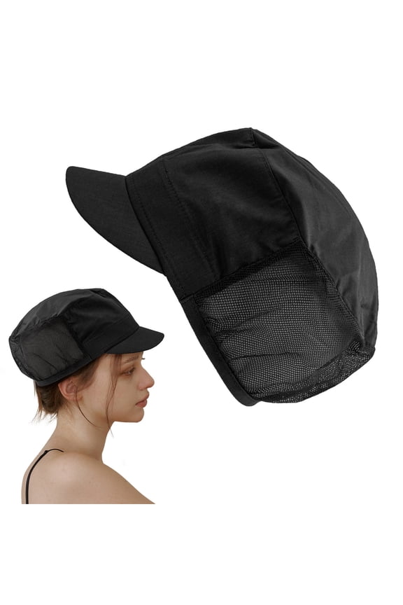 Adjustable Half Mesh Work Hat - Kitchen Cooking Cap, Reusable Washable Bouffant Beanie, Dust-Proof Service Hat, Breathable Summer Ventilation, Unisex, Comfortable, Durable, One Siz