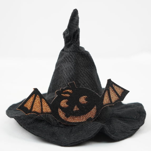 Adjustable Halloween Dog Witch Hat, Lightweight Breathable Pet Headdress, Cosplay Prop for Cats and Small Medium Dogs(6.5Inch,C)