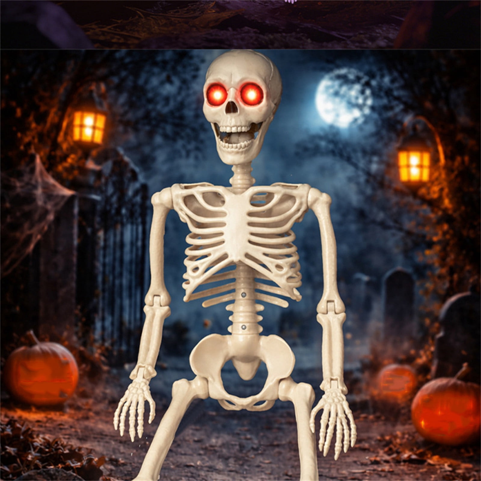 Sckeleton Prop Adjustable Halloween Skeleton Decoration 90cm Posable Plastic Prop for ...