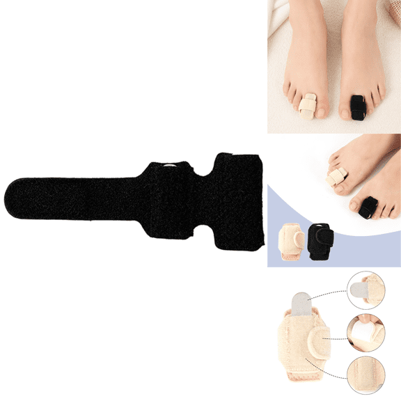 Adjustable Hammer Toe Corrector for Women, Toe Splint with Aluminum Support, 1PC, Hammer Toe Straightener for Bent Toes, Comfort Foot Care Protector, 2 Colors