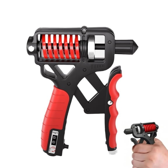 Adjustable Hand Grip Strengthener with Mechanical Counting, 11-364LB Resistance Hand Gripper, Forearm & Finger Workout with Non-Slip Handle for Home Gym(RL Red 1 PC)