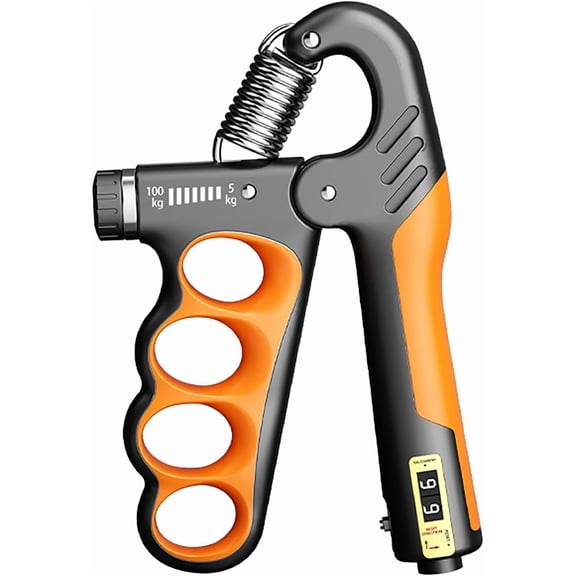 Adjustable Hand Grip Strengthener with Rep Counter, 11-220 lbs Variable Resistance Hand Gripper, Ergonomic Forearm & Finger Strength Trainer for Guitarists, Climbers, Sports Training, Arthritis & Pos