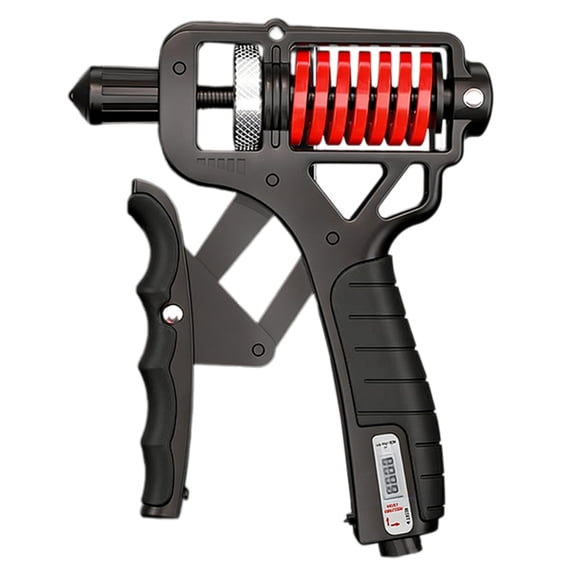Adjustable Hand Grip Strengthener with Digital Counter, 11-364 Lbs Grip Strength Trainer for Forearm & Finger Workout, Black
