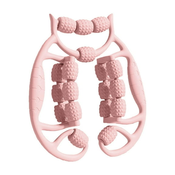 Adjustable Handheld Muscle Roller Massager for Deep Tissue Relaxation, Pain Relief, and Circulation Boost Pink