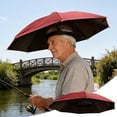 thumbnail image 1 of Adjustable Hands-Free Umbrella Hat for Sun and Rain Protection, Large 27-Inch Sunshade with Waterproof Polyester Canopy for Outdoor Activities, 1 of 6