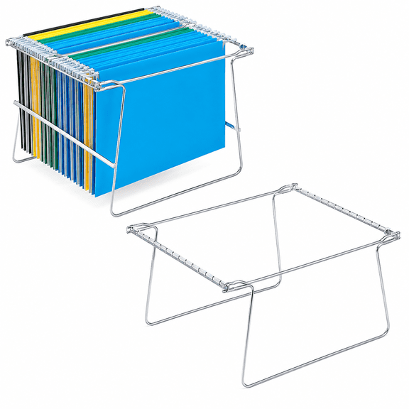 Adjustable Hanging File Folder Frames, Heavy-Duty Steel Letter-Size File Organizers, 1117.4 Inches, 2 Count