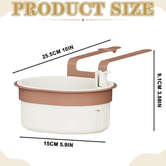 Adjustable Hanging Kitchen Drain Strainer Basket With Strap, Multifunctional Sink Food Waste Catcher For Faucet, Ideal For Home RV And Small Kitchen Use