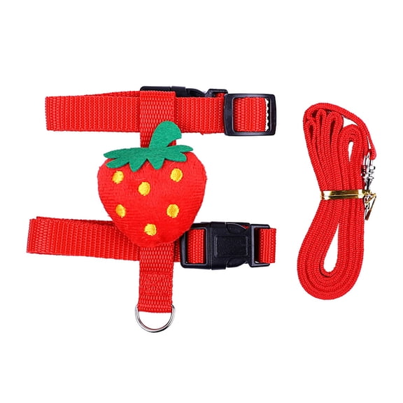 Adjustable Harness Leash Set for Small Animals Ferrets Hedgehogs Outdoor Walking Decorations, S, Red