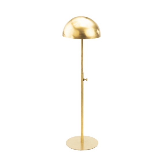 Adjustable Hat Display Stand In Stainless Steel For Showrooms And Photography