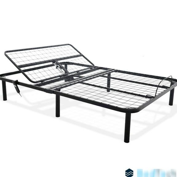 Adjustable Head Position Queen Bed Foundation, 850lbs Capacity, Strong Steel Construction, Black, No Box Spring Base With Functionality, 850lb Steel, Required