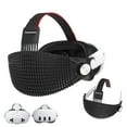 thumbnail image 1 of Adjustable Head Strap Compatible with Meta Quest 3/Quest 3S, Lightweight VR Accessory for Comfortable Pressure Relief, Right-Side Dial Fit, Breathable & Recline-Friendly Design,Black, 1 of 5