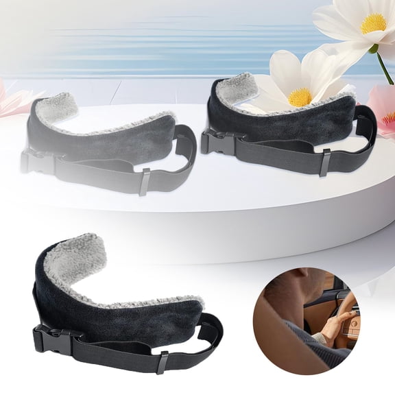 Adjustable Head Support Strap Soft Neck Support Band Compact Portable Travel Headrest Strap for Airplane Car Travel and Travelers (12.993.54 In)
